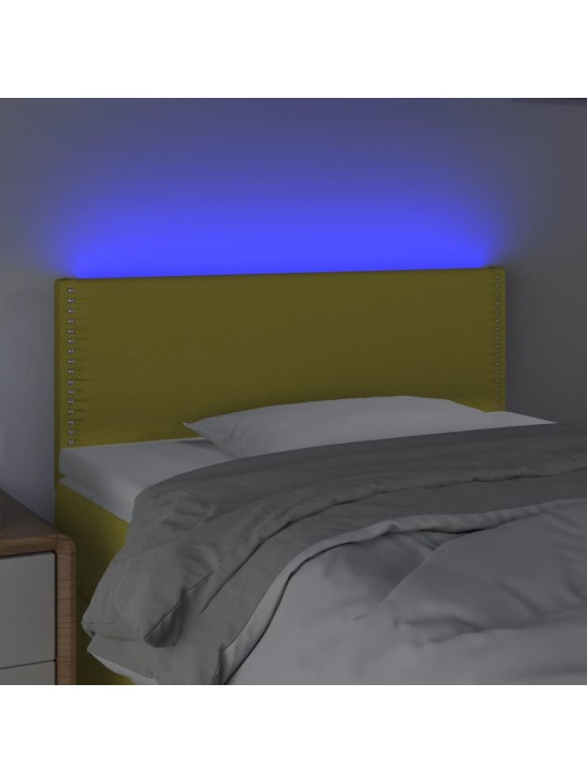 Galvūgalis su LED, žalios spalvos, 90x5x78/88cm, audinys
