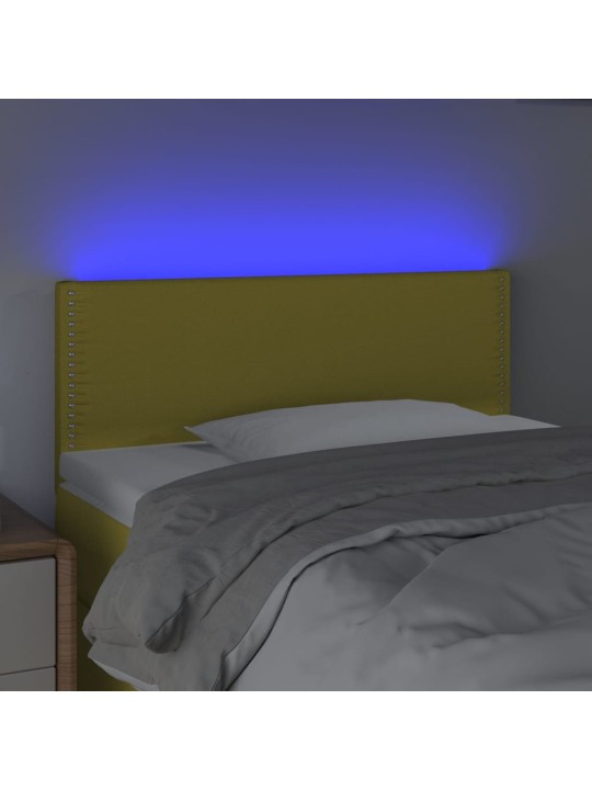 Galvūgalis su LED, žalios spalvos, 100x5x78/88cm, audinys