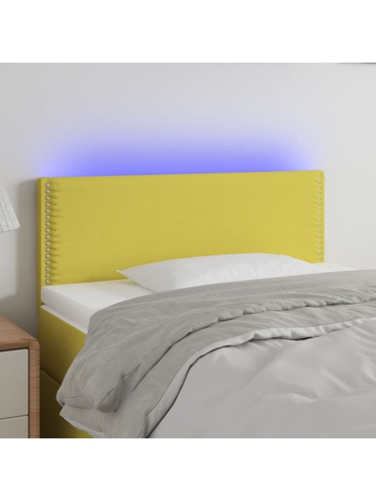 Galvūgalis su LED, žalios spalvos, 100x5x78/88cm, audinys