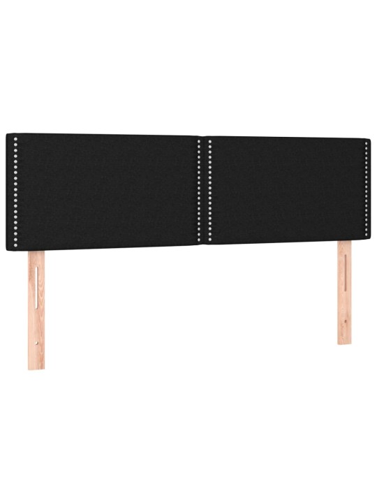 Galvūgalis su LED, juodos spalvos, 144x5x78/88cm, audinys