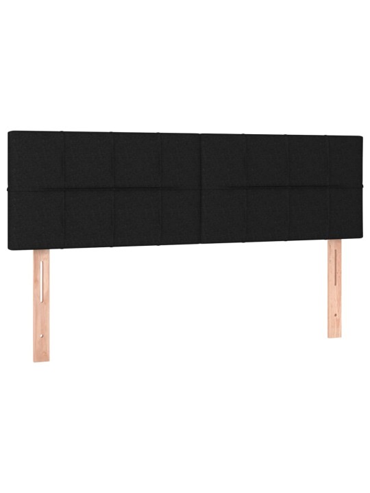 Galvūgalis su LED, juodos spalvos, 144x5x78/88cm, audinys
