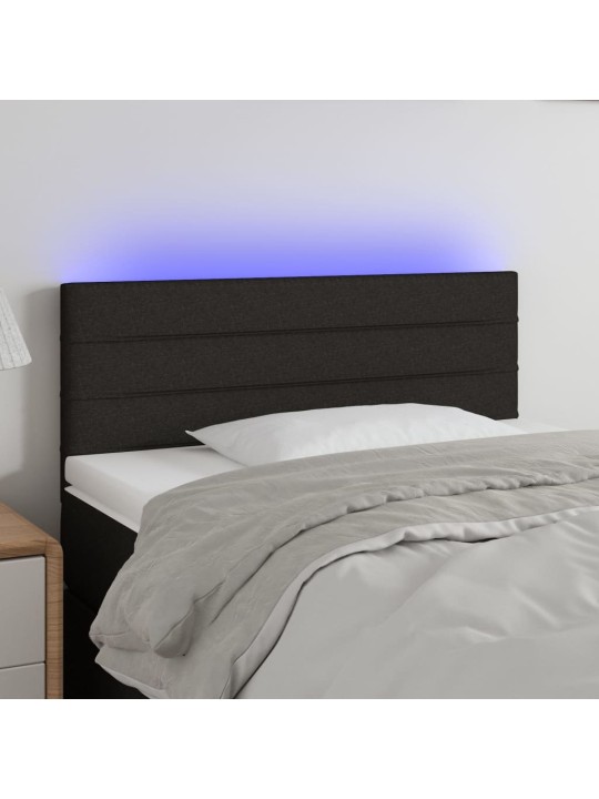 Galvūgalis su LED, juodos spalvos, 100x5x78/88cm, audinys