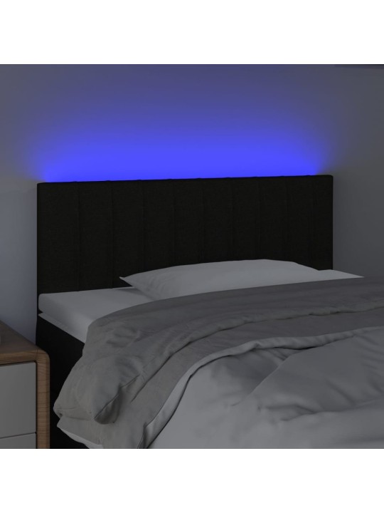 Galvūgalis su LED, juodos spalvos, 100x5x78/88cm, audinys
