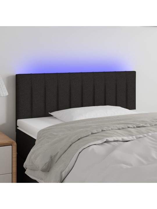 Galvūgalis su LED, juodos spalvos, 100x5x78/88cm, audinys