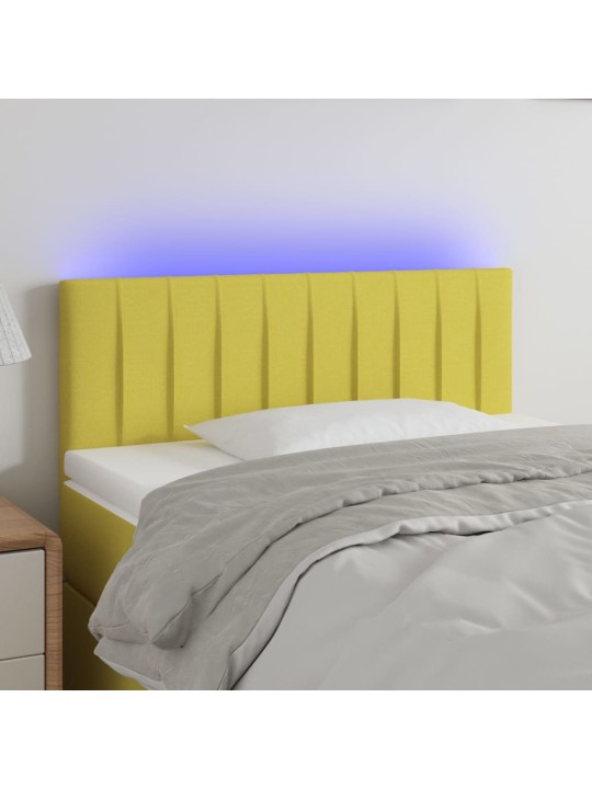 Galvūgalis su LED, žalios spalvos, 100x5x78/88cm, audinys