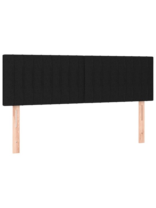 Galvūgalis su LED, juodos spalvos, 144x5x78/88cm, audinys