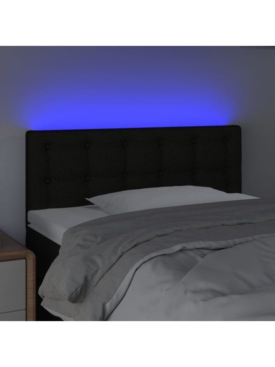 Galvūgalis su LED, juodos spalvos, 100x5x78/88cm, audinys