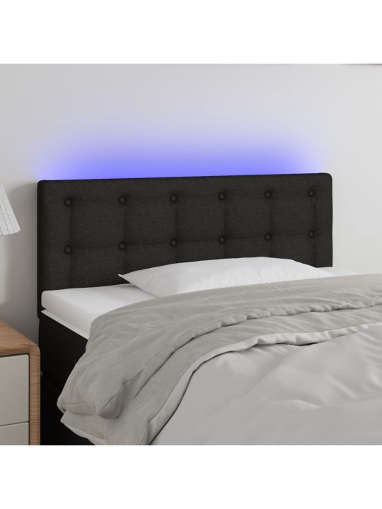 Galvūgalis su LED, juodos spalvos, 100x5x78/88cm, audinys