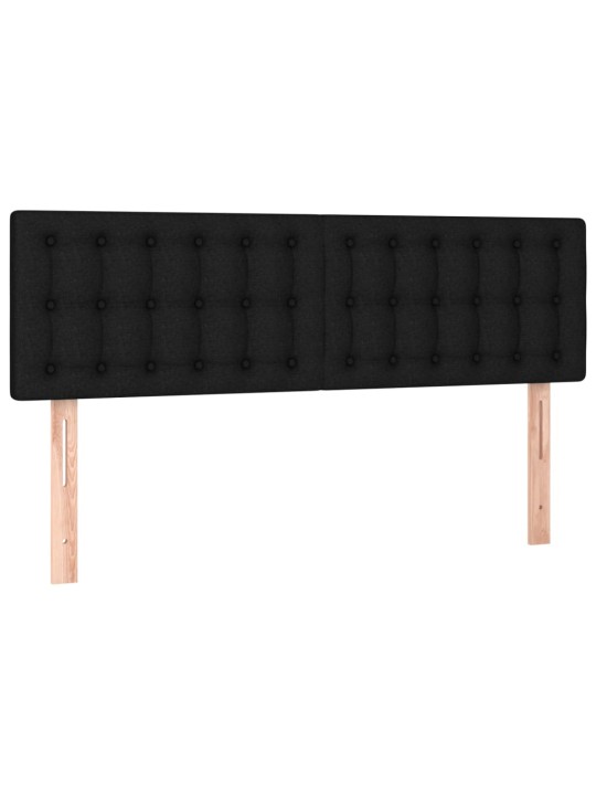 Galvūgalis su LED, juodos spalvos, 144x5x78/88cm, audinys