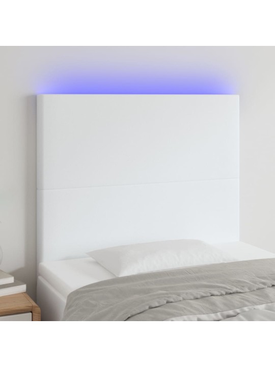 Galvūgalis su LED, baltos spalvos, 80x5x118/128 cm