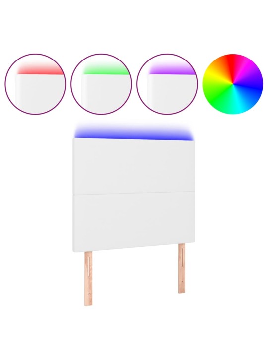 Galvūgalis su LED, baltos spalvos, 100x5x118/128 cm