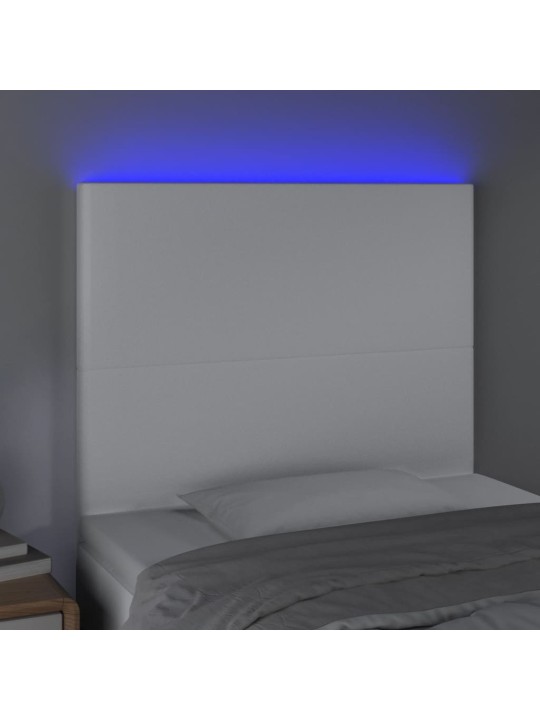 Galvūgalis su LED, baltos spalvos, 100x5x118/128 cm