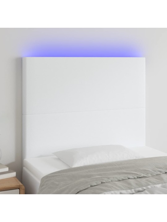 Galvūgalis su LED, baltos spalvos, 100x5x118/128 cm
