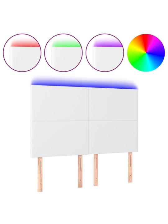 Galvūgalis su LED, baltos spalvos, 144x5x118/128 cm