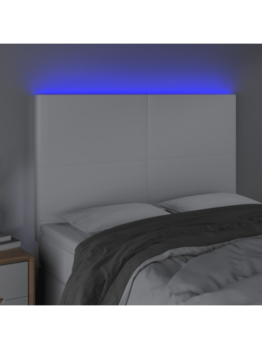 Galvūgalis su LED, baltos spalvos, 144x5x118/128 cm