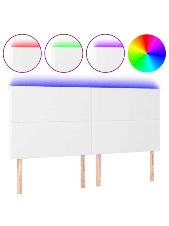 Galvūgalis su LED, baltos spalvos, 160x5x118/128 cm