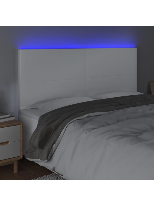 Galvūgalis su LED, baltos spalvos, 160x5x118/128 cm