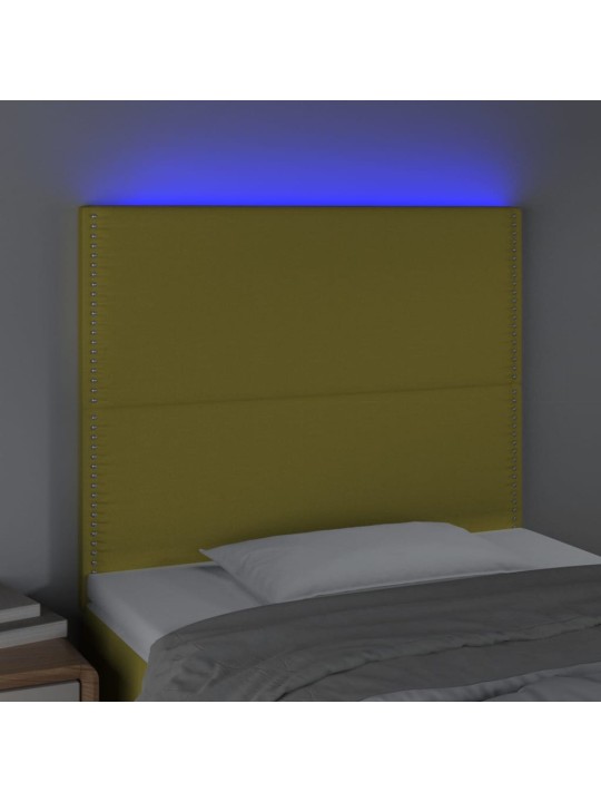 Galvūgalis su LED, žalios spalvos, 80x5x118/128cm, audinys