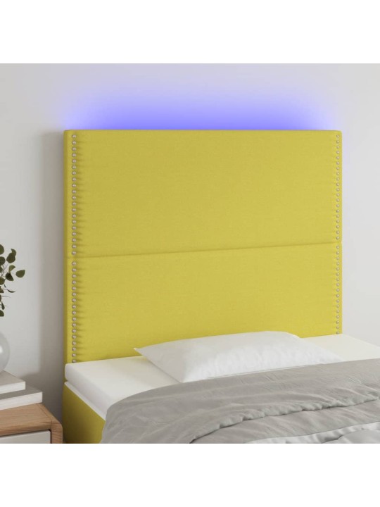 Galvūgalis su LED, žalios spalvos, 80x5x118/128cm, audinys