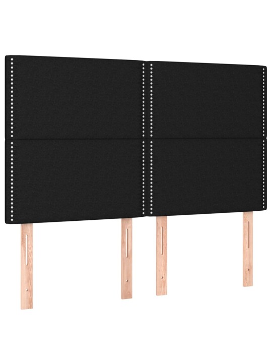 Galvūgalis su LED, juodos spalvos, 144x5x118/128cm, audinys