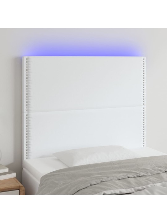 Galvūgalis su LED, baltos spalvos, 100x5x118/128 cm