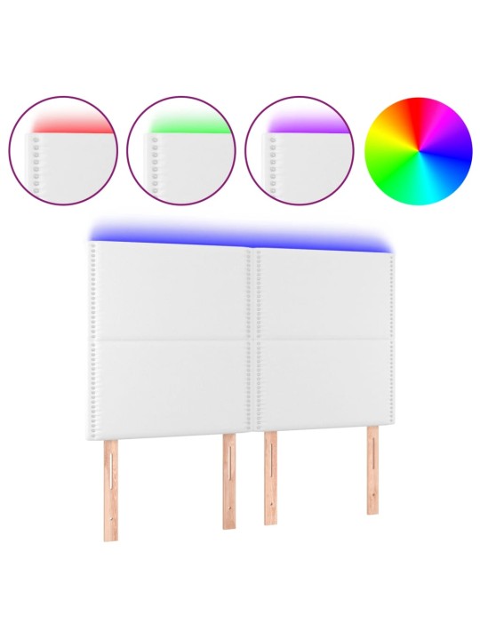 Galvūgalis su LED, baltos spalvos, 144x5x118/128 cm