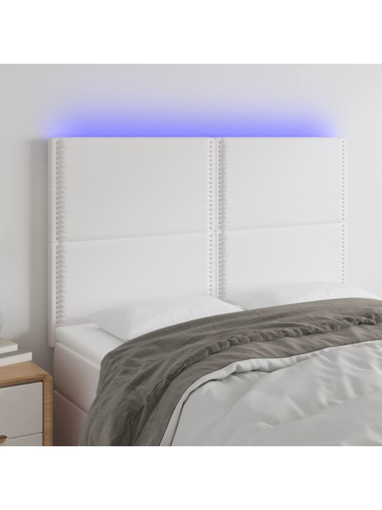 Galvūgalis su LED, baltos spalvos, 144x5x118/128 cm