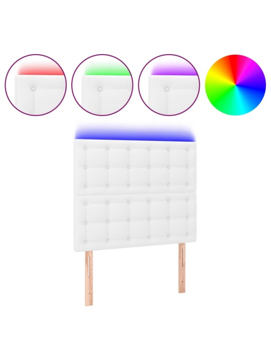 Galvūgalis su LED, baltos spalvos, 100x5x118/128 cm