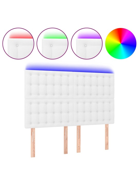 Galvūgalis su LED, baltos spalvos, 144x5x118/128 cm