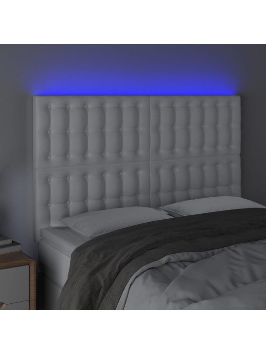 Galvūgalis su LED, baltos spalvos, 144x5x118/128 cm