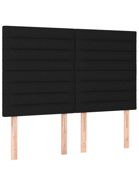 Galvūgalis su LED, juodos spalvos, 144x5x118/128cm, audinys