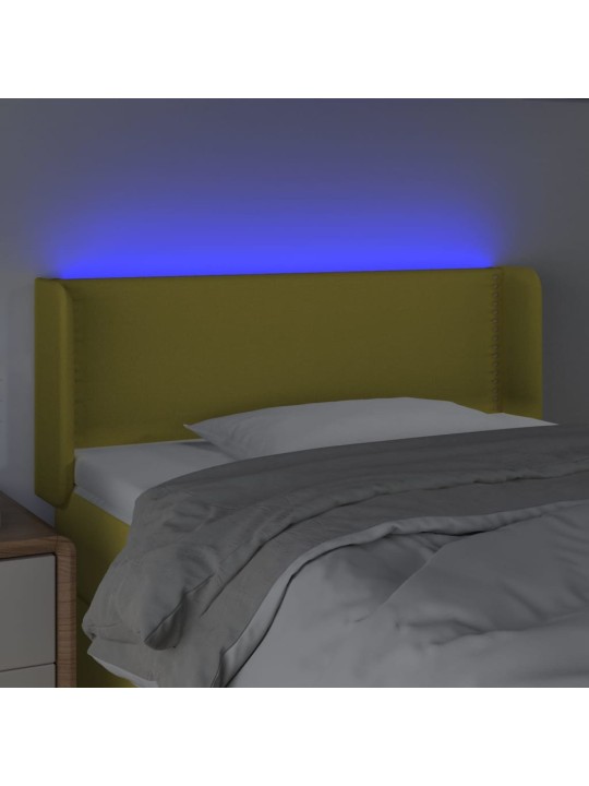Galvūgalis su LED, žalios spalvos, 83x16x78/88cm, audinys