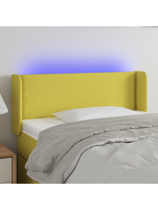 Galvūgalis su LED, žalios spalvos, 83x16x78/88cm, audinys