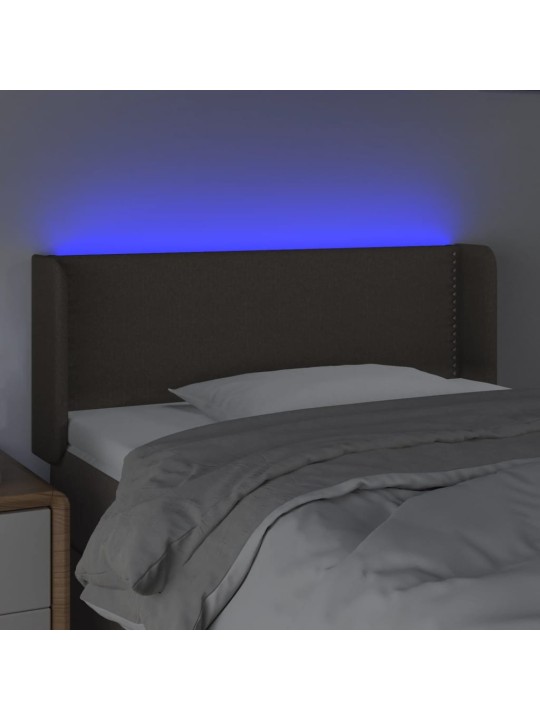 Galvūgalis su LED, taupe spalvos, 93x16x78/88cm, audinys