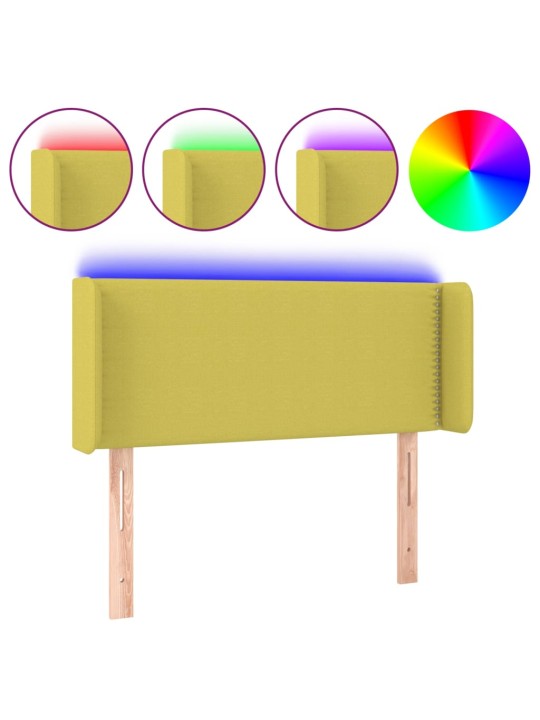Galvūgalis su LED, žalios spalvos, 93x16x78/88cm, audinys