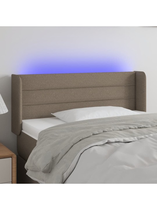 Galvūgalis su LED, taupe spalvos, 93x16x78/88cm, audinys