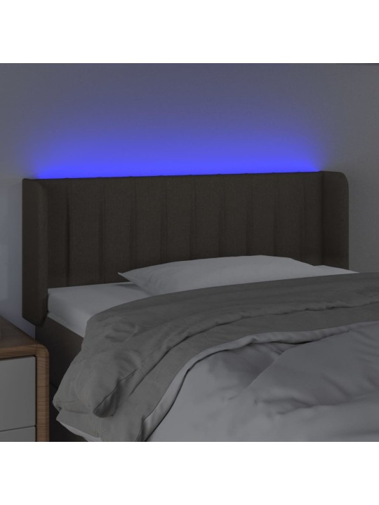 Galvūgalis su LED, taupe spalvos, 93x16x78/88cm, audinys
