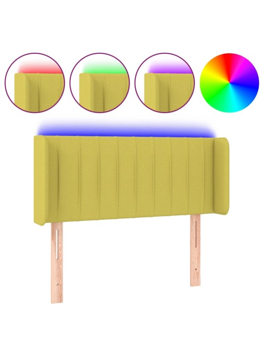 Galvūgalis su LED, žalios spalvos, 103x16x78/88cm, audinys