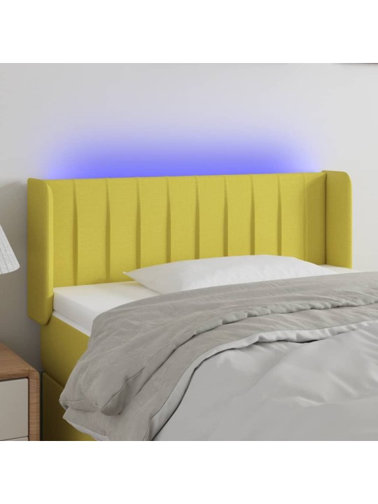 Galvūgalis su LED, žalios spalvos, 103x16x78/88cm, audinys