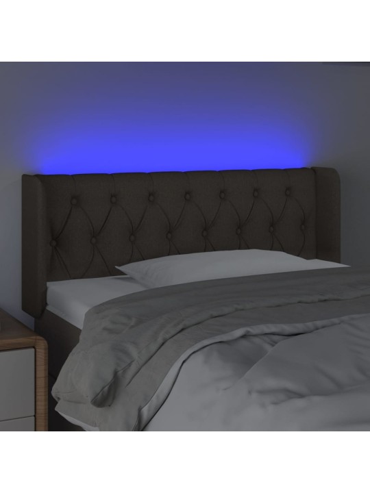 Galvūgalis su LED, taupe spalvos, 93x16x78/88cm, audinys