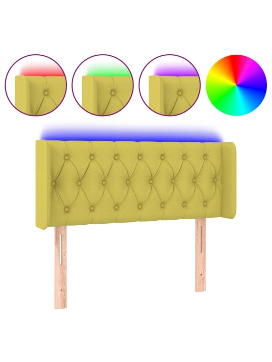 Galvūgalis su LED, žalios spalvos, 93x16x78/88cm, audinys