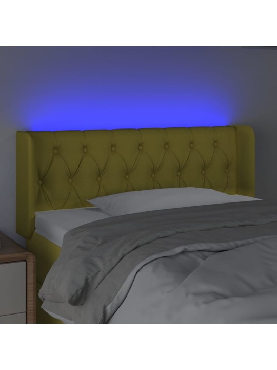 Galvūgalis su LED, žalios spalvos, 93x16x78/88cm, audinys
