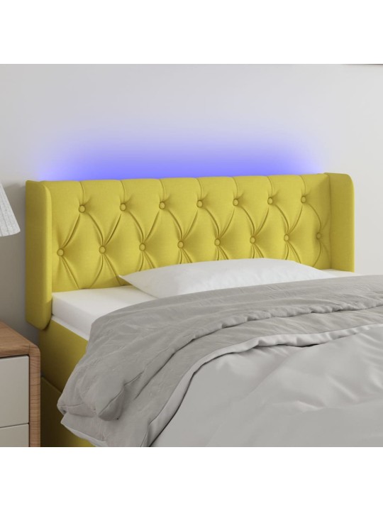 Galvūgalis su LED, žalios spalvos, 93x16x78/88cm, audinys