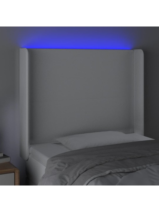 Galvūgalis su LED, baltos spalvos, 83x16x118/128 cm