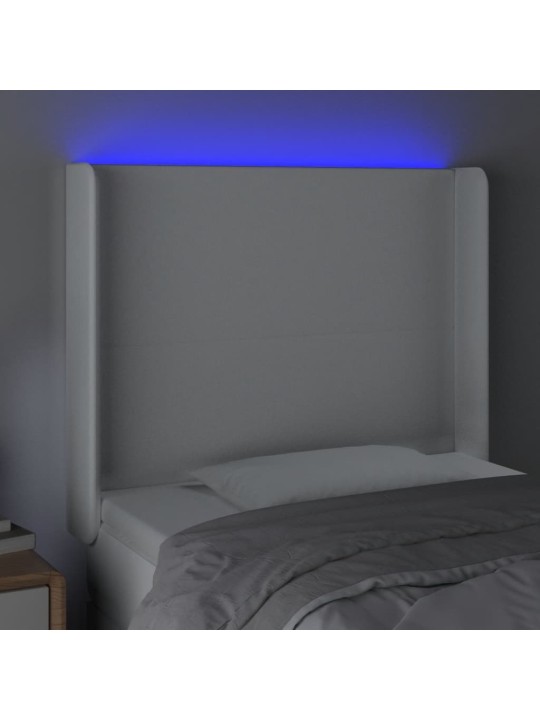 Galvūgalis su LED, baltos spalvos, 103x16x118/128 cm
