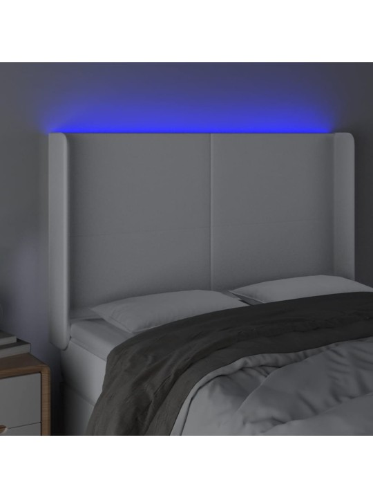 Galvūgalis su LED, baltos spalvos, 147x16x118/128 cm
