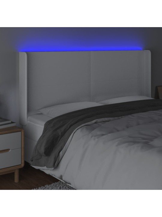 Galvūgalis su LED, baltos spalvos, 163x16x118/128 cm