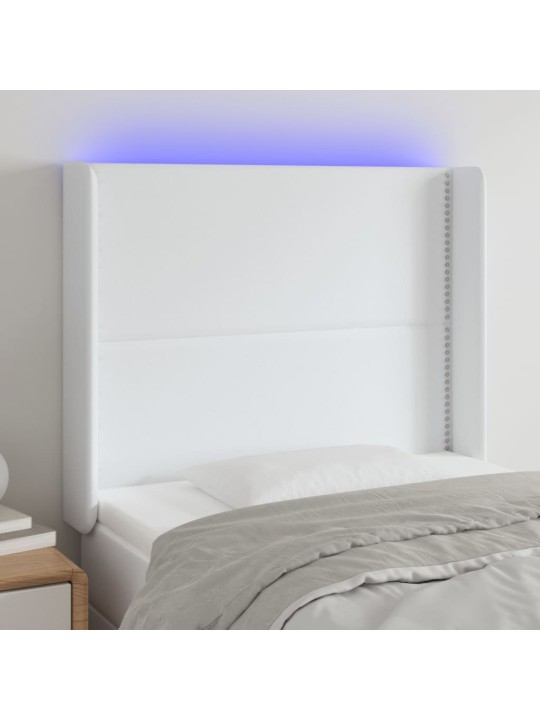 Galvūgalis su LED, baltos spalvos, 83x16x118/128 cm