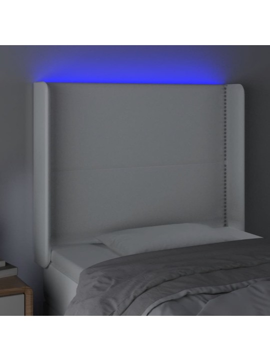 Galvūgalis su LED, baltos spalvos, 93x16x118/128 cm