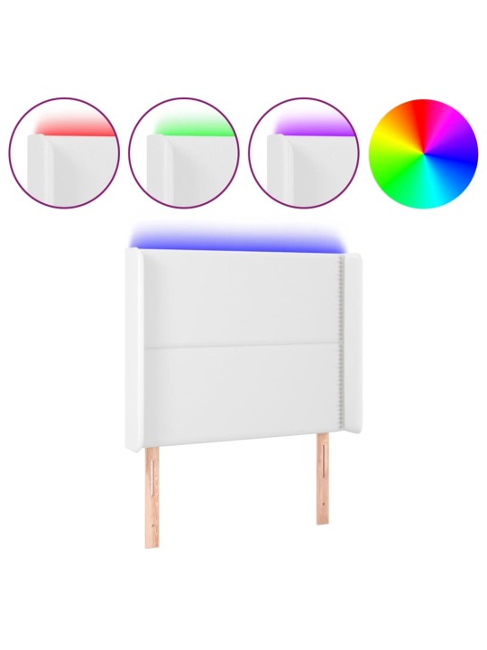 Galvūgalis su LED, baltos spalvos, 103x16x118/128 cm